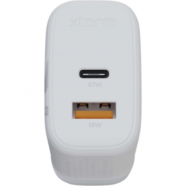 Logo trade promotional giveaways image of: Xtorm XEC067G GaN² Ultra 67W wall charger - UK plug