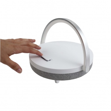 Logotrade corporate gift image of: Prixton 4-in-1 10W Bluetooth® speaker with LED light and wireless charging base