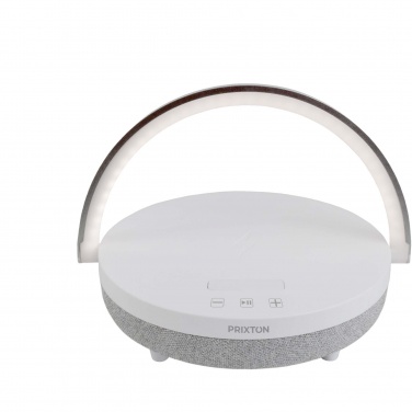Logotrade promotional products photo of: Prixton 4-in-1 10W Bluetooth® speaker with LED light and wireless charging base