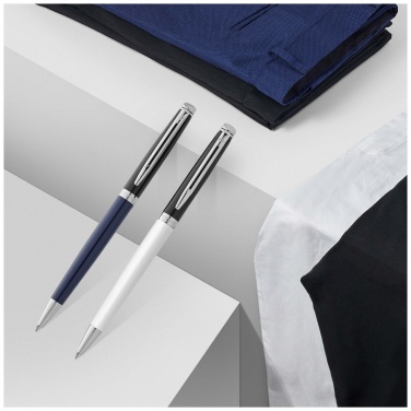 Logo trade corporate gifts picture of: Hemisphere colour blocking ballpoint pen with palladium trim