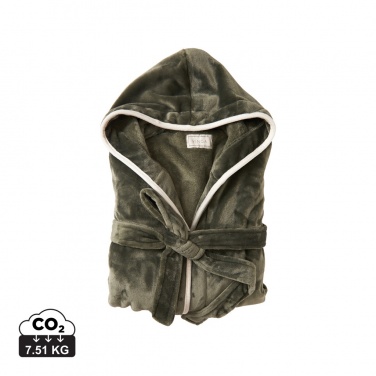 Logo trade promotional giveaways picture of: VINGA Louis luxury plush GRS RPET robe size S-M