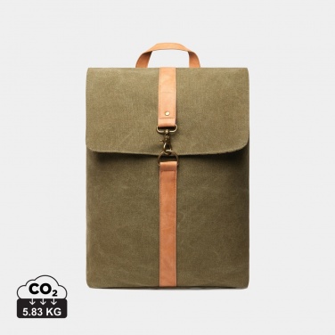 Logo trade promotional merchandise picture of: VINGA Bosler backpack GRS recycled canvas