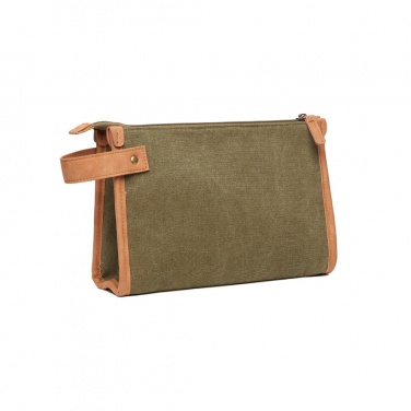 Logo trade promotional item photo of: VINGA Bosler GRS recycled canvas toiletry bag