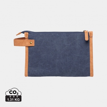 Logo trade corporate gifts picture of: VINGA Bosler GRS recycled canvas toiletry bag
