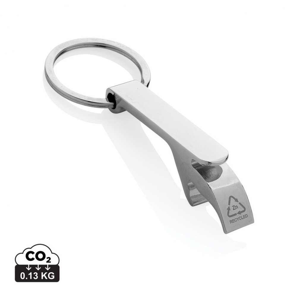 Logotrade promotional giveaway image of: RCS recycled zinc alloy bottle opener keychain