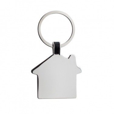 Logo trade corporate gifts image of: RCS recycled zinc alloy house keyring