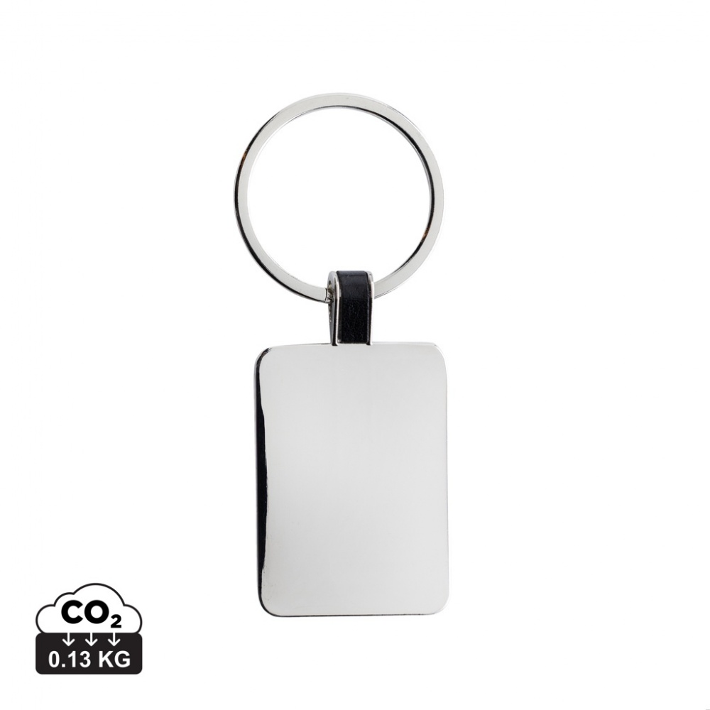 Logotrade promotional merchandise photo of: RCS recycled zinc alloy rectangle keyring