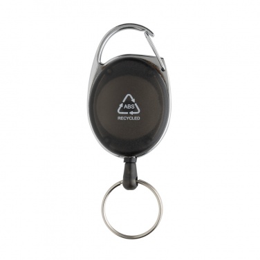 Logo trade promotional merchandise photo of: RCS recycled ABS roller clip keychain