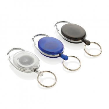 Logo trade business gift photo of: RCS recycled ABS roller clip keychain