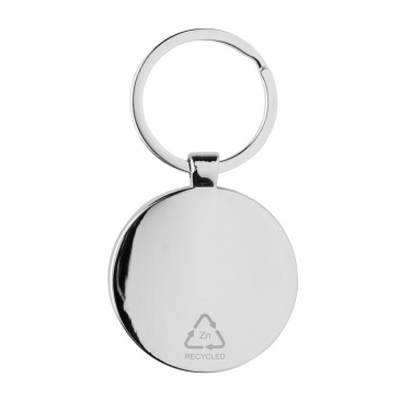 Logotrade promotional gift picture of: RCS recycled zinc alloy round keychain with bamboo