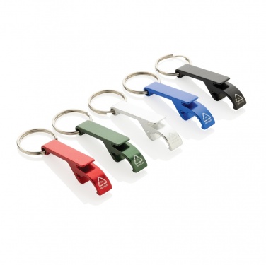 Logo trade business gifts image of: RCS recycled aluminum bottle and can opener