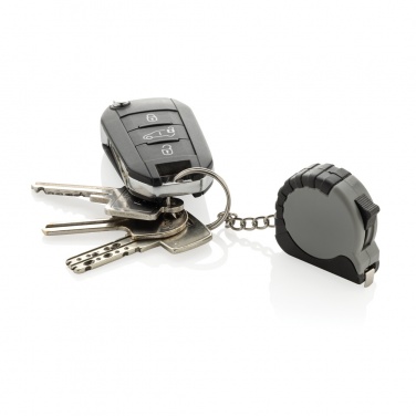 Logotrade promotional item picture of: MeasureMate RCS reycled ABS 1 meter tape keychain