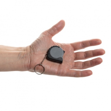 Logo trade promotional gifts image of: MeasureMate RCS reycled ABS 1 meter tape keychain