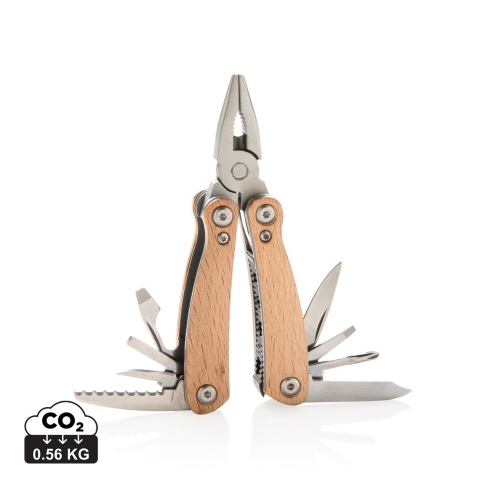 Logo trade promotional merchandise image of: Wood multitool mini