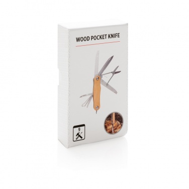 Logo trade promotional products image of: Wood pocket knife