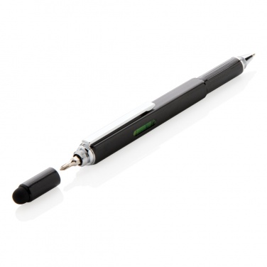 Logo trade promotional giveaways picture of: 5-in-1 aluminium toolpen