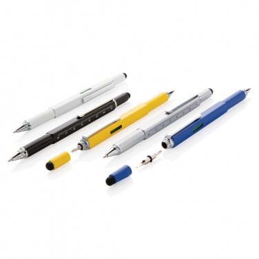 Logo trade business gifts image of: 5-in-1 aluminium toolpen
