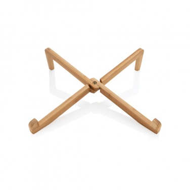 Logo trade promotional merchandise picture of: Bamboo portable laptop stand
