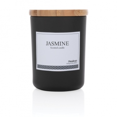Logo trade promotional merchandise picture of: Ukiyo deluxe scented candle with bamboo lid