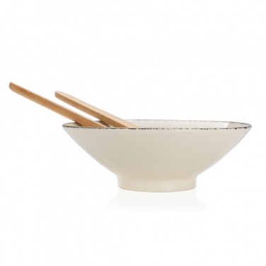 Logo trade promotional gifts image of: Ukiyo salad bowl with bamboo salad server