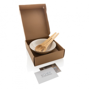 Logo trade promotional gift photo of: Ukiyo salad bowl with bamboo salad server