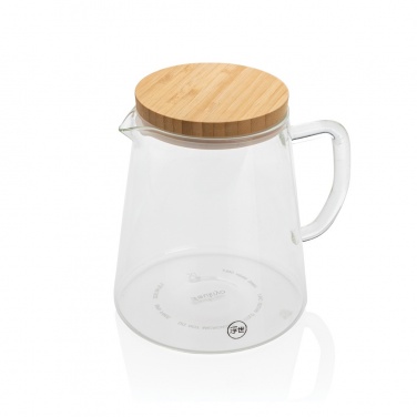 Logotrade promotional giveaway picture of: Ukiyo borosilicate glass carafe with bamboo lid 1.2L