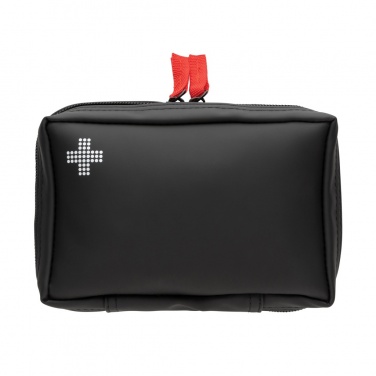 Logo trade advertising products image of: RCS recycled nubuck PU pouch  first aid set