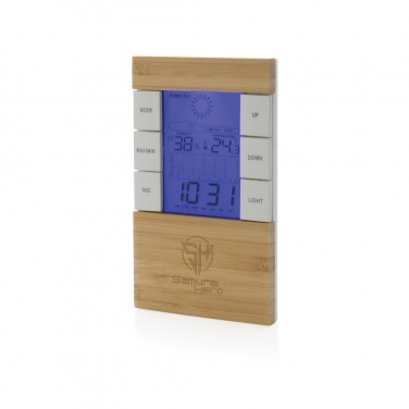 Logotrade promotional products photo of: Utah RCS rplastic and bamboo weather station