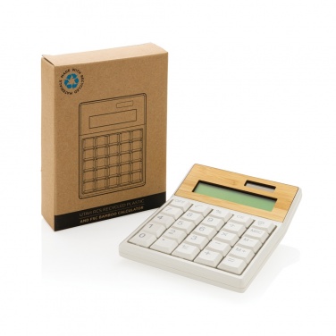 Logotrade promotional item picture of: Utah RCS recycled plastic and  bamboo calculator