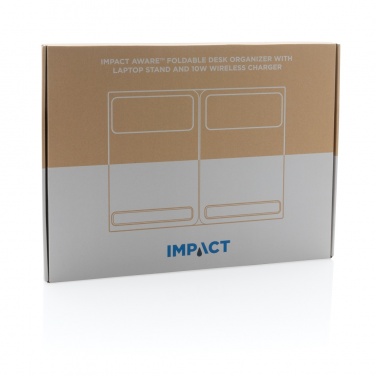 Logotrade promotional giveaway image of: Impact AWARE RPET Foldable desk organizer with laptop stand