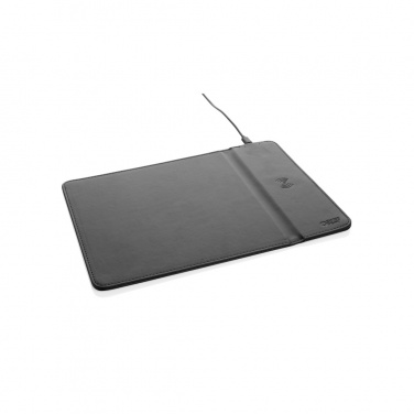 Logo trade promotional merchandise image of: Swiss Peak RCS recycled PU 10W wireless charging mousepad