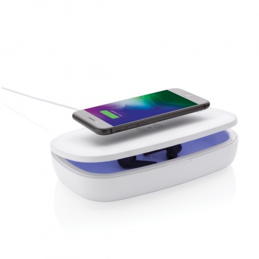 Logo trade business gift photo of: UV-C steriliser box with 5W wireless charger