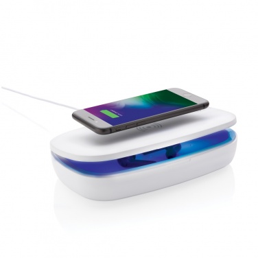 Logotrade promotional merchandise image of: UV-C steriliser box with 5W wireless charger