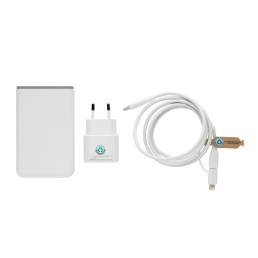 Logo trade corporate gifts picture of: Surge RCS recyled PET 20W type C 3 pcs charging set