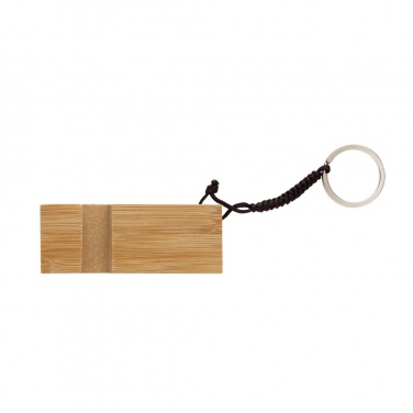 Logotrade promotional product image of: Standkey bamboo keychain phone stand