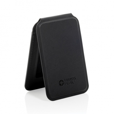 Logo trade promotional merchandise picture of: Magstand RCS recycled PU magnetic phone wallet with stand