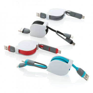 Logotrade promotional giveaway image of: 3-in-1 retractable cable