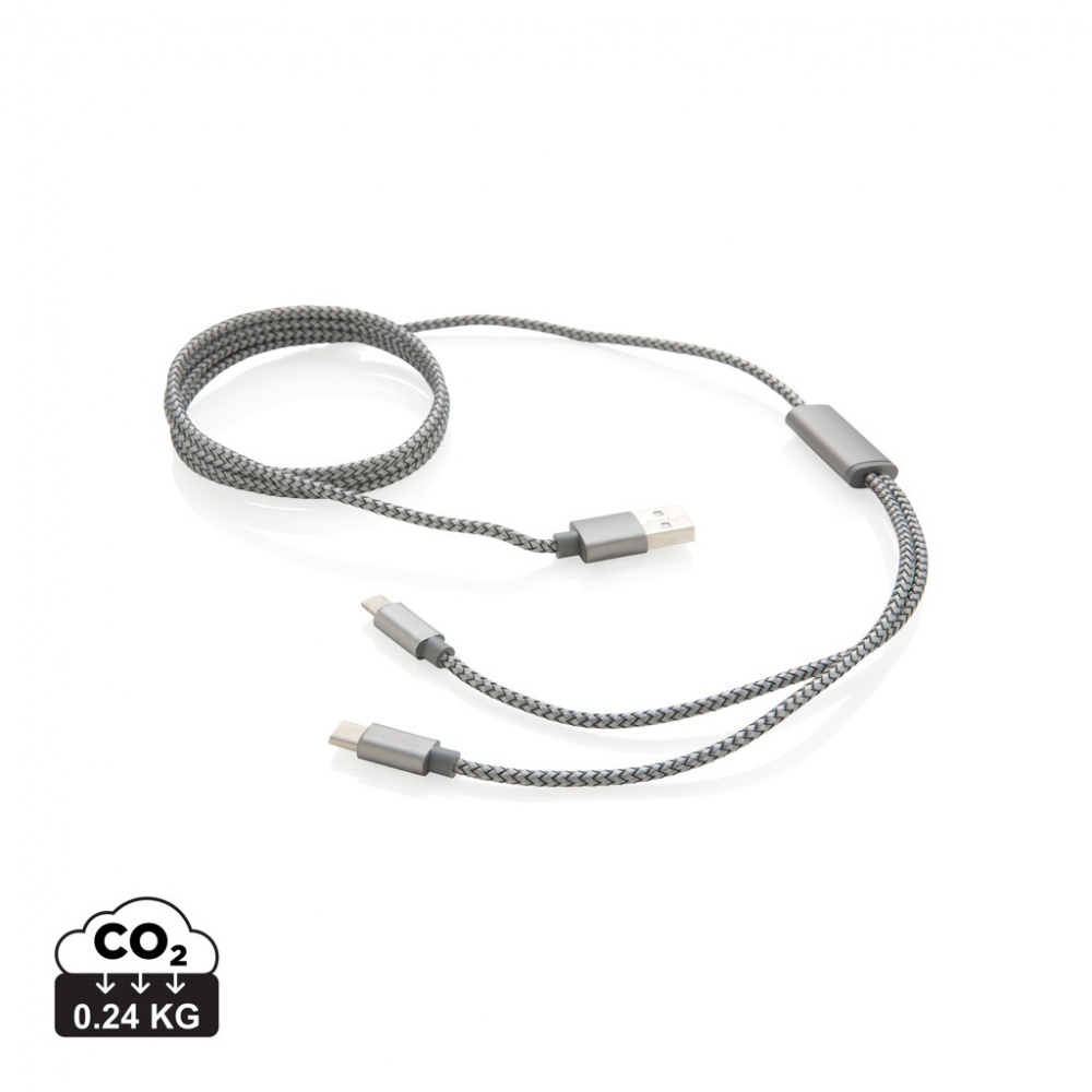 Logo trade business gift photo of: 3-in-1 braided cable