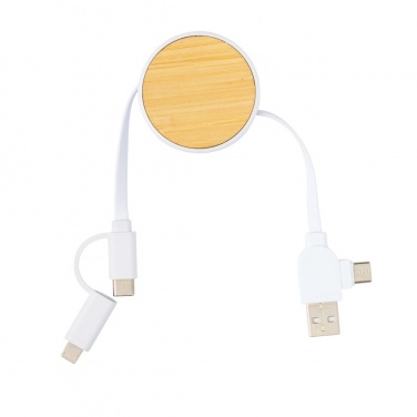 Logotrade promotional merchandise image of: RCS recycled plastic Ontario 6-in-1 retractable cable