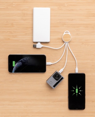 Logo trade promotional giveaways image of: RCS recycled plastic Ontario 6-in-1 round cable