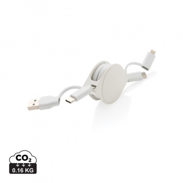 Logotrade promotional item image of: RCS standard recycled plastic and TPE 6-in-1 cable