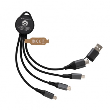 Logotrade promotional gift image of: Terra RCS recycled aluminium 6-in-1 charging cable