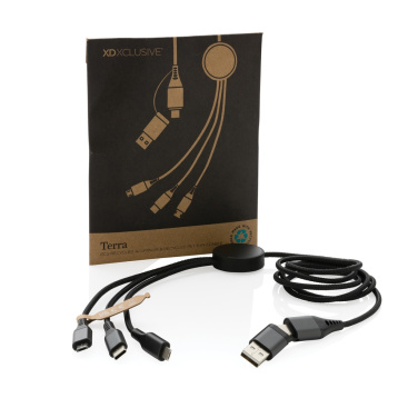 Logotrade business gift image of: Terra RCS recycled aluminium 120cm 6-in-1 cable