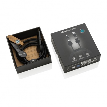 Logo trade business gift photo of: Oakland RCS recycled plastic 6-in-1 fast charging 45W cable