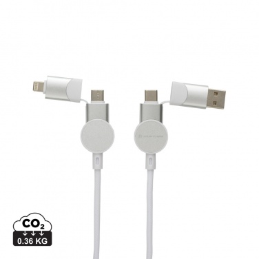 Logotrade advertising products photo of: Oakland RCS recycled plastic 6-in-1 fast charging 45W cable