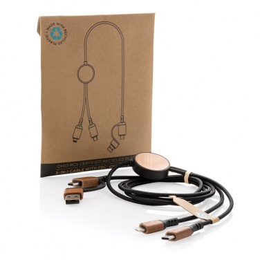Logo trade promotional gift photo of: Ohio RCS certified recycled plastic 6-in-1 cable
