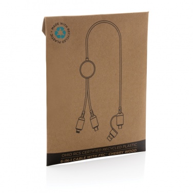 Logo trade promotional giveaway photo of: Ohio RCS certified recycled plastic 6-in-1 cable