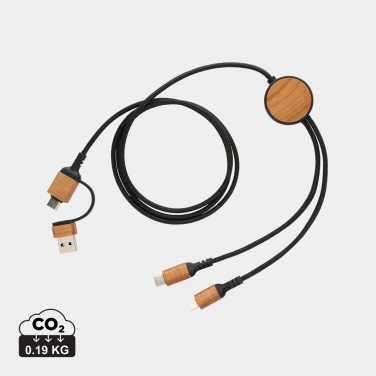 Logo trade promotional giveaways image of: Ohio RCS certified recycled plastic 6-in-1 cable