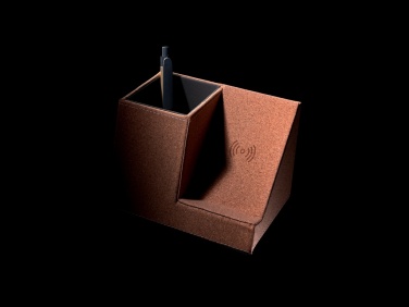 Logotrade promotional gifts photo of: Cork pen holder and 5W wireless charger