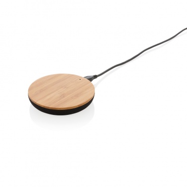 Logo trade business gifts image of: Bamboo X 5W wireless charger